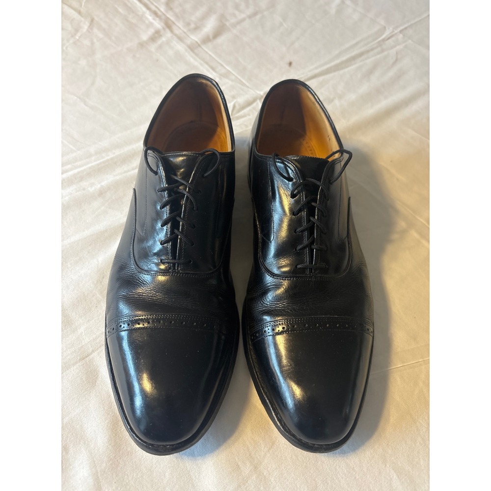 Johnston & Murphy Aristocraft Oxford Mens 12 Black Good Cap Toe Leather Dress